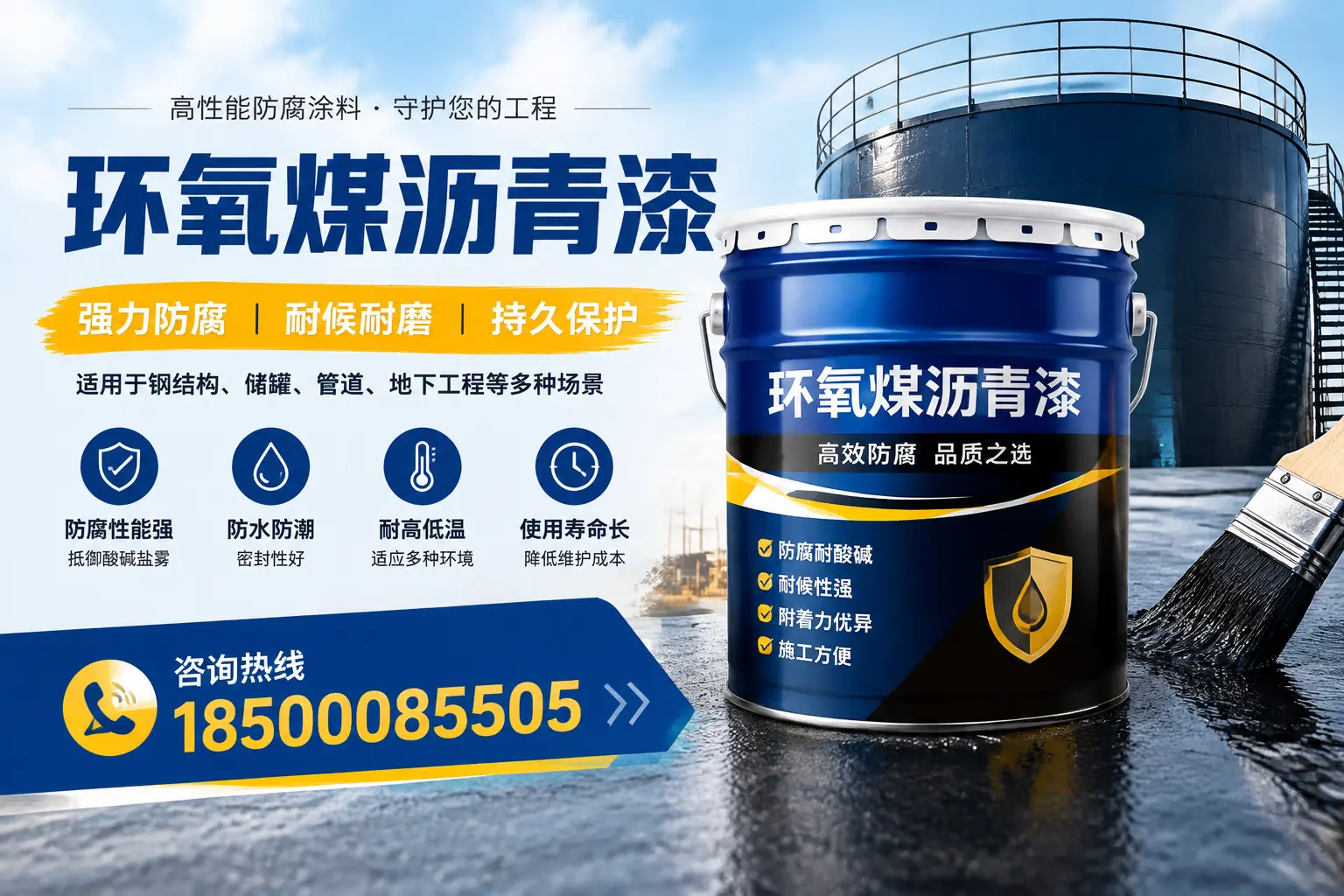 环氧煤沥青漆在工业中的应用，巨野企业的选择
